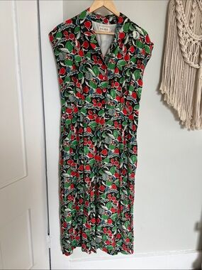 Palava Wide-Leg Jumpsuit with Vegetable Print